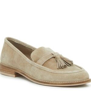 Lucky Brand Tan Suede Tassel Loafers size 9.5